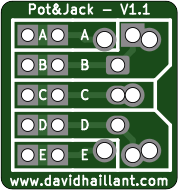 PCB Bottom side, with copper traces